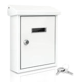 SereneLife SLMAB01 Weatherproof Wall Mount MailboxOutdoor Galvanized Metal Key Large Capacity, Commercial Rural Home Decorative