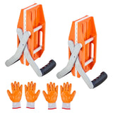VEVOR Double Handed Stone Carrying Clamps, 660 lbs Load Capacity, 2 Pack Granite Panel Carriers Lifting Tools with Rubber-lined