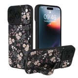 Ufbara Compatible with iPhone 17 Pro Max Case for Women Men, Cute Flower Floral Pattern, Built in Adjustable Metal Wrist Strap G
