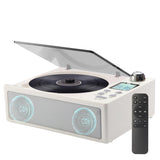 M-Amazup CD Player Portable, Desktop CD Players for Home with Rechargeable Battery, Dual Speakers, Support Opt/USB/TF Card/AUX/F