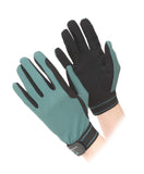 Shires Aubrion Mesh Riding Work Horse Riding Non-Slip Gloves (Green, Large)