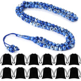 Ferreve 12 Sets Muslim Tasbih 99 Rosary Prayer Beads 8mm Islam with Allah Names Engraved for Muslim Gift, Islamic Ceremony Relig