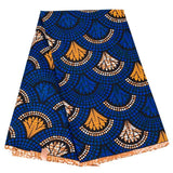 African Wax Fabric 6 Yards, Printed Ankara Polyester Cloth for Sewing, Dresses & Party Wear K5