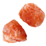 Apengshi Orange Salt Raw Crystals 2PCS Natural Rough Rocks Healing Crystal and Stones DIY Raw Stones Meditation Fountain Garden