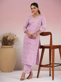Anni Designer Women'S Rayon Blend Straight Printed Kurta With Palazzo (Diroz Green_S_Green_Small),Purple,S,,,