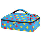 SyXIOP Insulated Casserole Carrier Bag Polka Dot Red Yellow