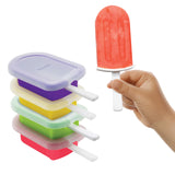 Tovolo Stackable Popsicle Molds with Sticks, 4-Pack, Easy Release Pop Molds, Reusable Ice Pop Maker for Kids, Homemade Frozen Sn