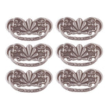 Cabinet Pull Pewter Solid Brass Scalloped Bail Pack of 6 Renovators Supply