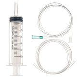 SHAOTONG 60ml Syringe with 40 Inch Tube and Tip Adapter, for Feeding Pets, Liquid Refilling, Drawing Oil Fluid