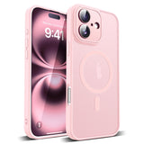 YEMORAN Compatible with iPhone 16 Plus Case with Built-in Camera Lens Protectors Translucent Magnetic 16 Plus Phone Case 6.7 [Co
