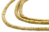 The Bead Chest Brass Heishi Beads - 3mm Ethiopian Metal Spacers, Full Strand for Jewelry Making I Approximately 400 Beads