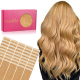 WENNALIFE Tape in Hair Extensions Human Hair, 40pcs 100g 14 inch Strawberry Blonde Hair Extensions Real Human Hair Straight Tape