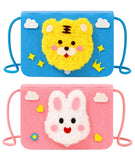Embroidery Kit For Beginners, Punch Needle Kit, Creative Craft Projects, Diy Stitching Kits With Animal Designs, Pink Rabbit And