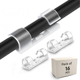 Cable Organizer Clips Transparent | Strong Self Adhesive | 16 Pcs | Abs Material | Cord Hook With 3M Foam | Cable Organizer Fo
