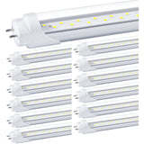 Nimgoti T8 LED Bulbs 4 Foot, 12-Pack 4FT LED Tube Light, 24W 3200LM, 5000K Daylight White, T8 Fluorescent Tube Replacement, Dual