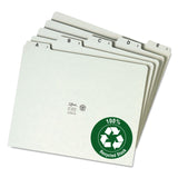 Smead 50376 Recycled Top Tab File Guides Alpha 1/5 Tab Pressboard Letter 25/Set