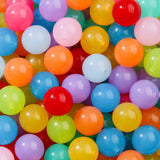 BERMRO 16mm Acrylic Beads 100pcs Transparent Color Focal Bead Beadable Chunk Bubblegum Beads for DIY Crafting Necklace Bracelet