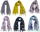 Fusfus WomenS Printed Chiffon Scarves And Stoles, Free Size(Multicolour, Fs2497) Pack Of 6 (Multicolor3)