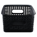 Advantus 40326 Weave Bins, 9 7/8 X 7 3/8 X 4, Plastic, Black, 3 Bins