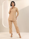 Libas Women'S Pure Cotton Co-Ords (99241_Beige_S)