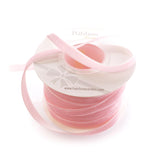 3/8 Velvet Ribbon - Narrow Single-Sided Craft Trim for Hair Bows, Sewing & Gift Wrapping - (Pearl Pink, 5 Yards)