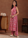 Libas Women'S Pure Cotton Kurta Set (274990R Pink M