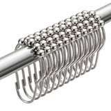 Curtain Rings Metal Curtain Hooks Curtain Rings Rust Proof Stainless Steel Shower Rings for Curtain Hooks for Curtain Bathroom H