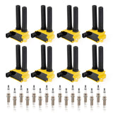 ENA 8 Ignition Coil Pack 16 Iridium Spark Plug Compatible with Chrysler Dodge Jeep Ram Aspen Challenger Durango Commander Grand