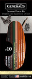 General Pencil Drawing Pencil Kit, 10 Piece