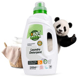 JUST GREEN ORGANIC Liquid Laundry Detergent, PlantBased Laundry Soap, NonToxic, Hypoallergenic, FragranceFree, EcoCert Certif