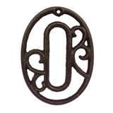 Decorative House Numbers-4.6 Inch High Rustic Cast Iron Home Address Number (Number 0)