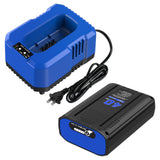 Replacement for Kobalt 40V Battery 4.0Ah 1Pack with Charger Kit, Station for 40V Max Battery Chargers KRC60-06, KRC40-06, KRC840