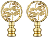Brass Lamp Finials - 2 Packs, Dragonfly Design Solid Metal Finials for Table lamps and Floor Lamps, Lamp Shade Toppers Screw On