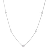 Fossil Women's Sterling Silver Necklace, Color: Silver (Model: JFS00453040)