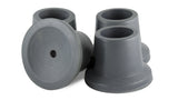 Essential Medical Supply Wide Rubber Replacement Tips for Shower Benches, Commodes, and Transfer Benches