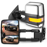 SCITOO Towing Mirrors Compatible with 2015-2019 For Chevy For GMC 2500/3500 HD 2014-2018 For Chevy For GMC 1500 A Pair Power Adj