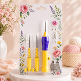 Punch Needle Embroidery Kit For Beginners And Adults, Adjustable Punch Needle Pen, 3 Needles, Threaders, Embroidery Cloth, Diy N
