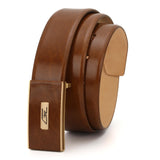 Gil Genuine Leather Tan Belt For Men Perfect For Formal And Casual Wear With Adjustable Waistband Buckle, Texas Design Ideal For