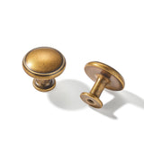 Dosoye 5 Pack Antique Brass Cabinet Knobs Drawer Knob Kitchen Hardware - Single Hole Vintage Retro Cabinet Knobs Kitchen Cabinet