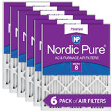 Nordic Pure 12x20x1 MERV 8 Pleated AC Furnace Air Filters 6 Pack