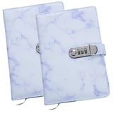 Boldstuff Marble Diary With Lock For Girls And Women, Waterproof Journal With Lock 224 Pages Secret Girls Locked Diary, Bond Pap