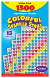 TREND enterprises, Inc. T46910 Colorful Sparkle Stars superShapes Value Pack, 1300/Pack