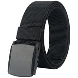 Aadikart Waist Belt Automatic Buckle Nylon Canvas Male Men Survival Strap, Fits On Up To 40 Inches Waist Size Pack Of 1 (Black)