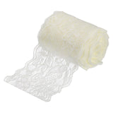 MECCANIXITY 3 Inch Wide 10 Yard Lace Ribbon Floral Pattern Light Beige Lace Trim Ribbon for Sewing Making, and DIY Crafts, Gift