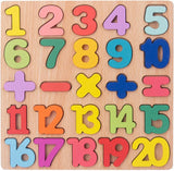 Generic Learning Numbers Puzzle Board 123 Number Board for Boys & Girls Age 3, Wooden Educational Toy & Gift to Boost Counting