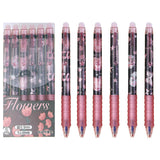 MOZXIRZ 6 Pcs Erasable Gel Ink Pens Retractable Pens 0.5mm Blue Ink Pen Office School Pens Cute Aesthetic Pen Women Girls (Blue