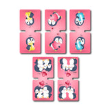 woopme Penguin Love Magnetic Bookmark for Students Kids Book Lovers Readers Gift Magnetic Page Clips Folding 5 PCs