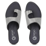 Ortho Joy Doctor Fancy Slipper For Women || Orthopedic Women'S Fashionable Slipper,Grey,6,B0C7MTX2DV