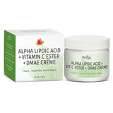 Reviva Labs DMAE Cream with Alpha Lipoic Acid, Vitamin C Ester - DMAE Lift and Firm Cream for Neck and Face - Skin Firming and M