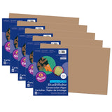 Construction Paper, Light Brown, 12 x 18, 50 Sheets Per Pack, 5 Packs